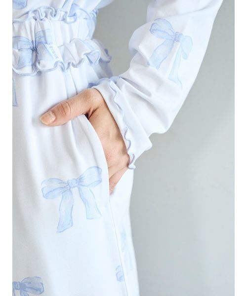 GELATO PIQUE リボンモチーフ ルームウェア セール】リボンフェザーロンパース（ルームウェア/パジャマ）｜gelato
