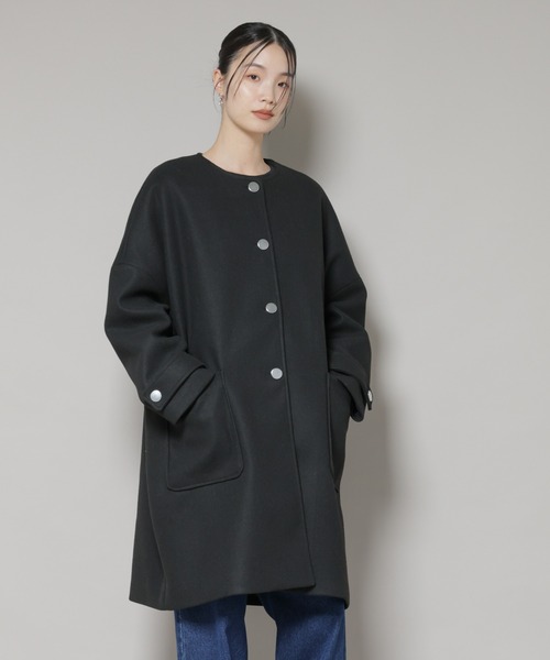 新品未使用ユナイテッドトーキョー ノーカラーコクーンコート UNITEDTOKYOコクーンノーカラーコート サイズ1 レッド 美品の通販 by