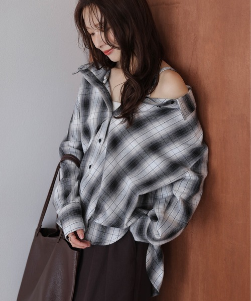 ブラウス シャツ 3wayチェックシャツ レディース : ZOZOTOWN Yahoo!店