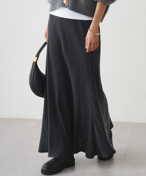 キュプラマーメイドスカート　【新品】　ラウンジドレス Loungedress（ラウンジドレス） スカート キュプラマーメイドスカート