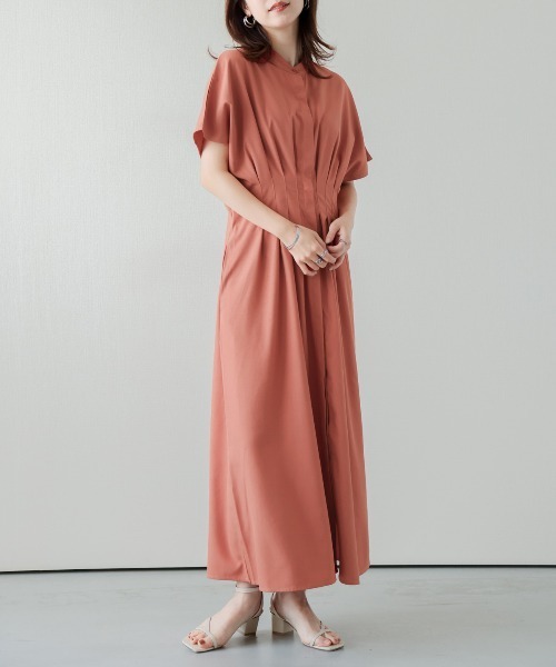 「La-gemme」 半袖ワンピース フリー グリーン レディース_画像5