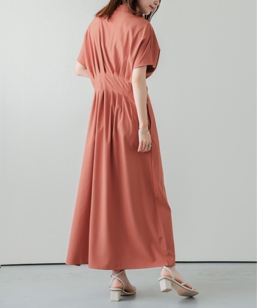 「La-gemme」 半袖ワンピース フリー グリーン レディース_画像6