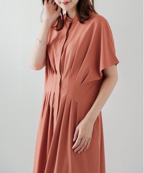 「La-gemme」 半袖ワンピース フリー グリーン レディース_画像7