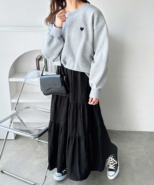 「GeeRA」 スウェットカットソー MEDIUM 杢グレー レディース_画像9