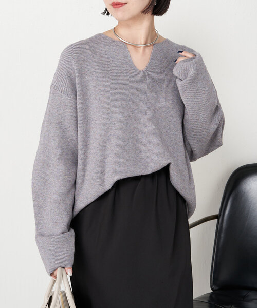 「Jena espace merveilleux」 長袖ニット FREE グレー レディース_画像5