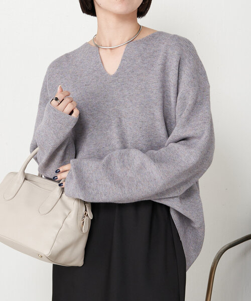 「Jena espace merveilleux」 長袖ニット FREE グレー レディース_画像6