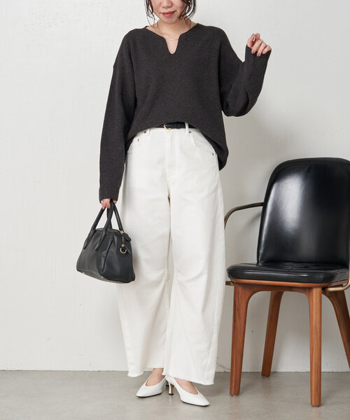 「Jena espace merveilleux」 長袖ニット FREE グレー レディース_画像9