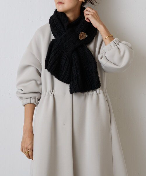 BEARDSLEY（ビアズリー） マフラー FREE ブラック レディース