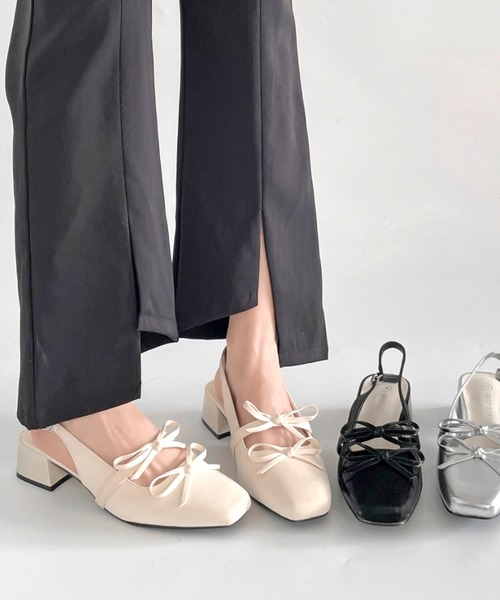 Shoes in Closet（シュークロ） パンプス ミュール 軽量 スクウェア