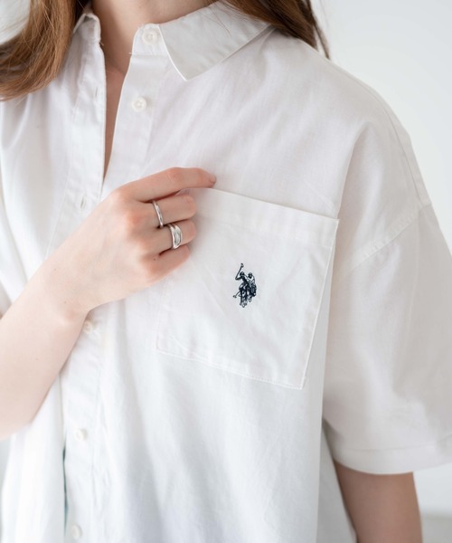 「U.S. POLO ASSN.」 半袖シャツ FREE ネイビー レディース_画像8