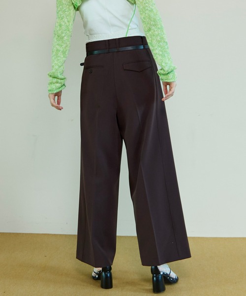 MAISON SPECIAL（メゾンスペシャル） パンツ Color Two-Tuck Wide