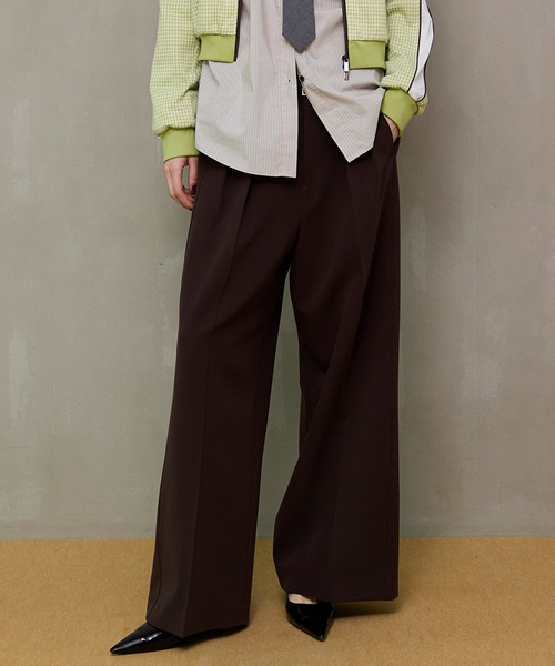 MAISON SPECIAL（メゾンスペシャル） パンツ Color Two-Tuck Wide
