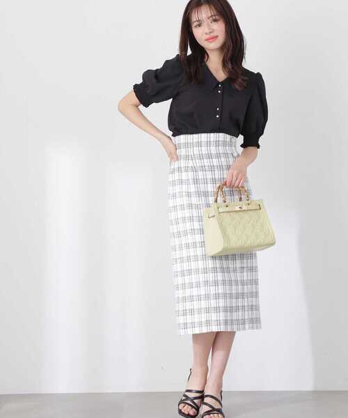 「PROPORTION BODY DRESSING」 半袖ブラウス SMALL ダークグレー レディース_画像2
