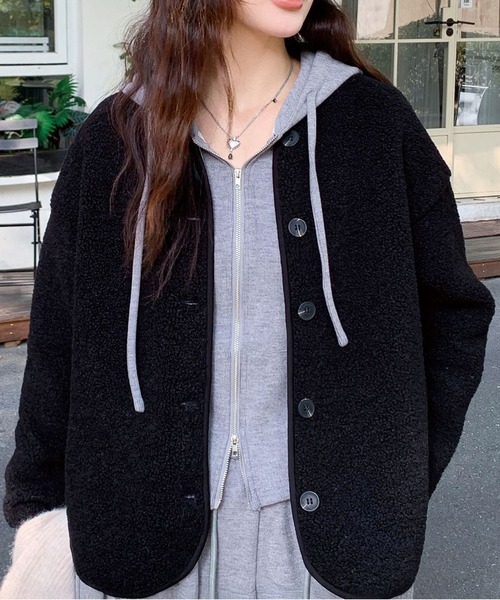 カーディガン ボアフリースカーディガン レディース : ZOZOTOWN Yahoo