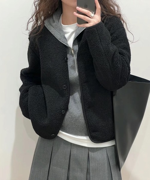 カーディガン ボアフリースカーディガン レディース : ZOZOTOWN Yahoo