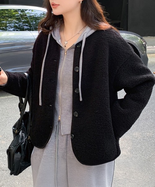 カーディガン ボアフリースカーディガン レディース : ZOZOTOWN Yahoo