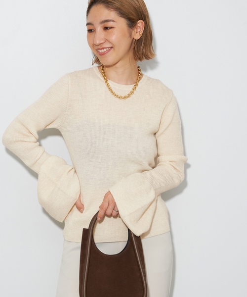 plage（プラージュ） 長袖ニット FREE ホワイト レディース : ZOZOTOWN