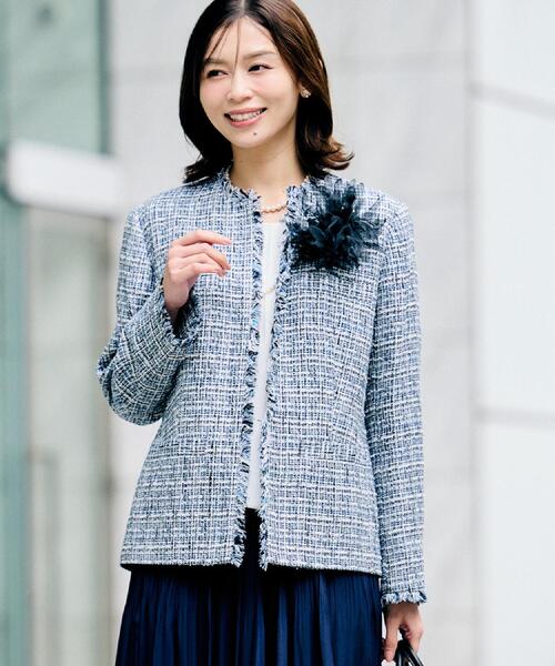 UNTITLED（アンタイトル） ジャケット ノーカラージャケット 「着丈