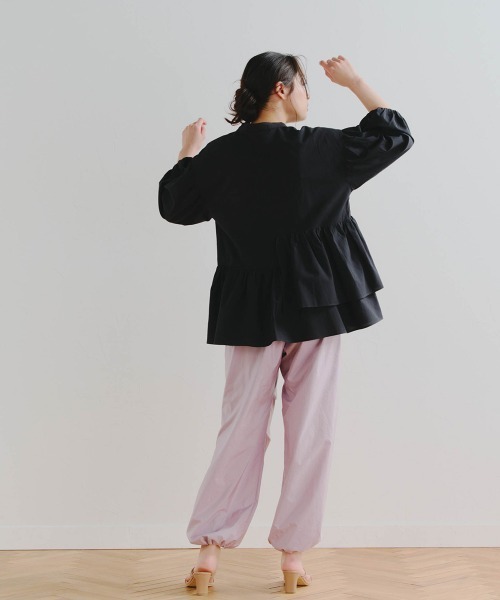 「Droite lautreamont」 7分袖ブラウス M ブルー レディース_画像5