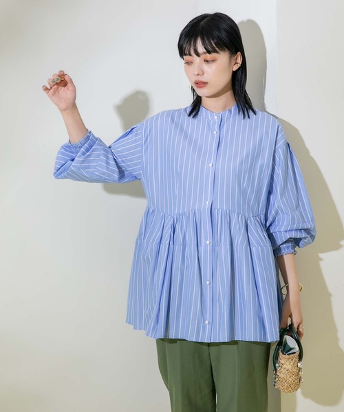 「Eimee Law」 長袖チュニック 38 ライトブルー レディース_画像7