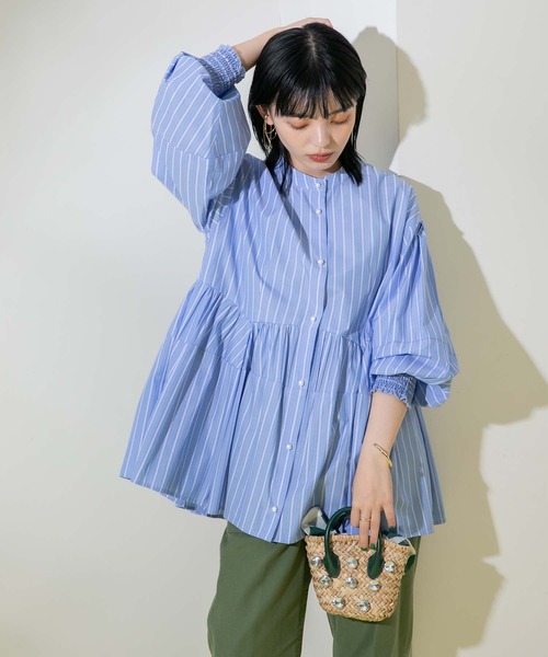 「Eimee Law」 長袖チュニック 38 ライトブルー レディース_画像8