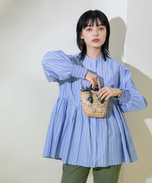 「Eimee Law」 長袖チュニック 38 ライトブルー レディース_画像9