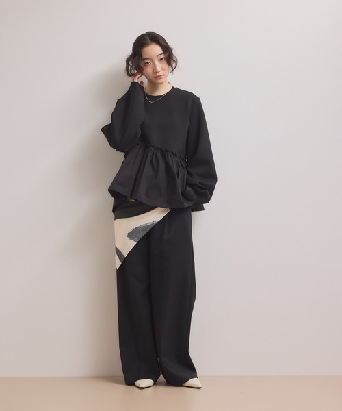 ADAM ET ROPE'（アダムエロペ） tシャツ 「WEB限定」ペプラムコンビ