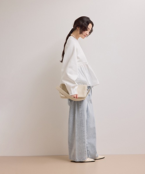 ADAM ET ROPE'（アダムエロペ） tシャツ 「WEB限定」ペプラムコンビ