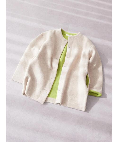 「AMERICAN HOLIC」 ニットカーディガン M グレー レディース_画像3