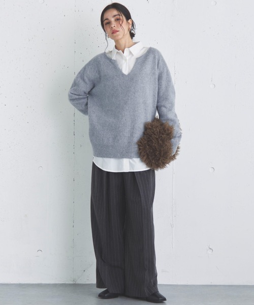 「DOUX ARCHIVES」 長袖ニット FREE アイボリー レディース_画像8