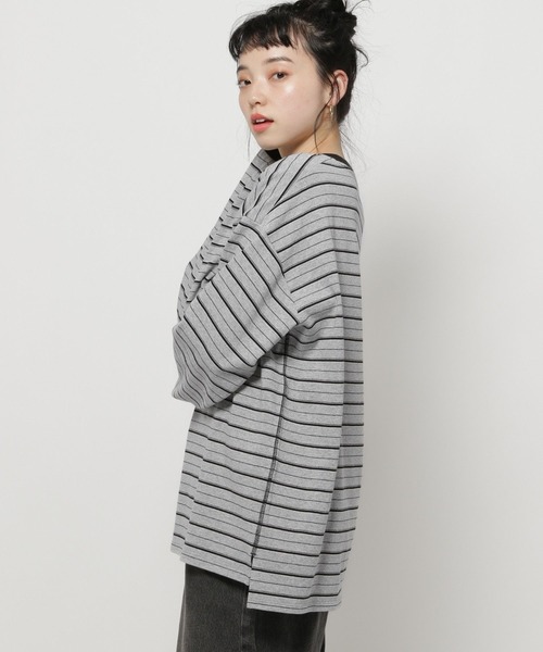 niko and…（ニコアンド） tシャツ COLORマイスターボーダーロンT