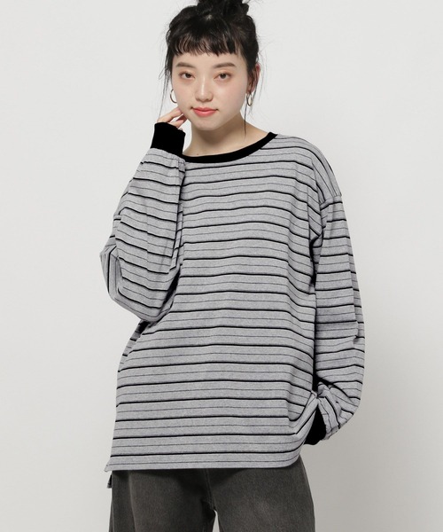 niko and…（ニコアンド） tシャツ COLORマイスターボーダーロンT