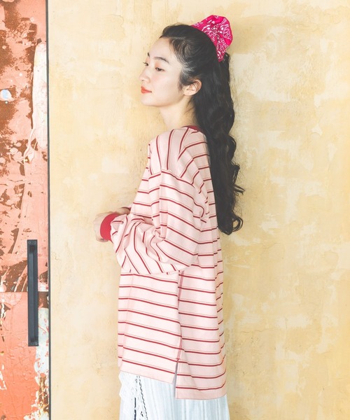 ✨極美品✨ナゴンスタンス　ボーダーシャツ　長袖カットソー　ロンT　洗濯可　日本製 niko and…（ニコアンド） tシャツ COLORマイスターボーダーロンT