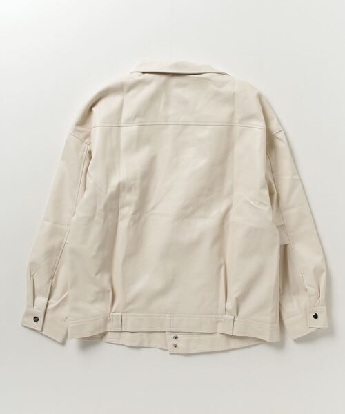 「FREE STYLISTS」 ライダースジャケット M オフホワイト レディース_画像2