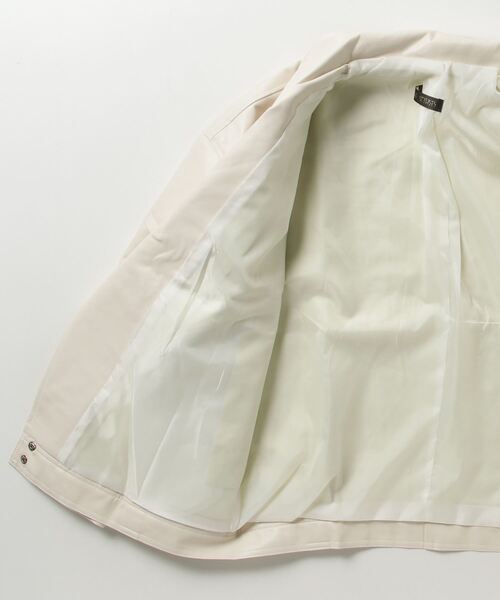 「FREE STYLISTS」 ライダースジャケット M オフホワイト レディース_画像3