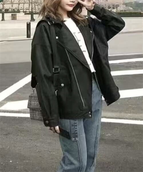 「FREE STYLISTS」 ライダースジャケット M オフホワイト レディース_画像5