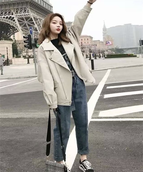 「FREE STYLISTS」 ライダースジャケット M オフホワイト レディース_画像6