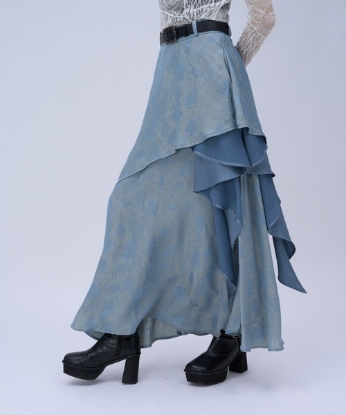 HARE（ハレ） スカート ツヤジャガードティアードスカート(HARE