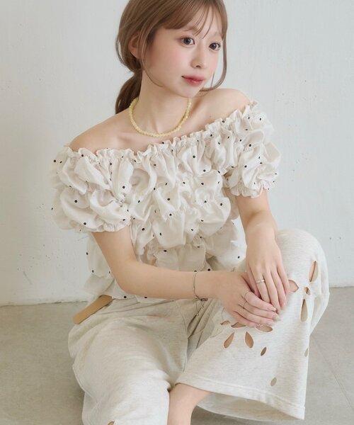 ワイドパンツ スウェットパンツ ジャージ 「新色追加/2サイズ展開/低身長サイズ」カットアウトスウェットパンツ レディースの画像