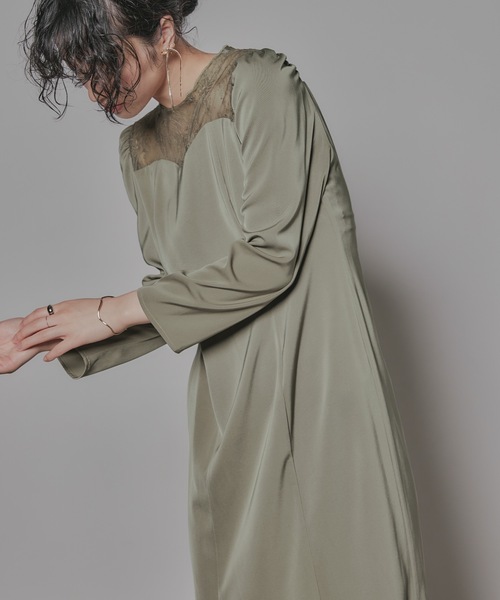 「niana」 長袖ワンピース M ブラック レディース_画像3