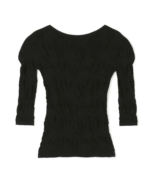 【お値下げ】新品Chacott ノーソーイングニット　シアーレースボートネック黒 Chacott（チャコット） ニット セーター 「ノーソーイングニット