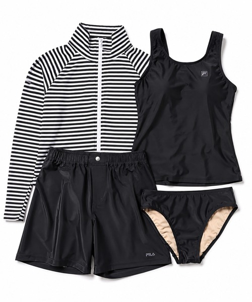 FILA（フィラ） 水着 ラッシュガード＋タンキニ4点セット水着