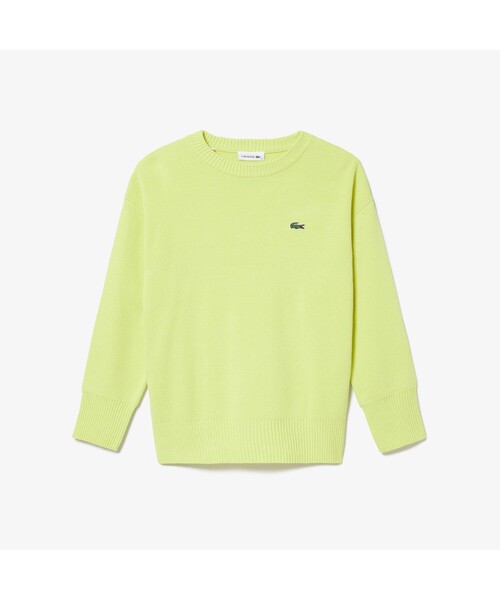 「LACOSTE」 長袖ニット 38 ホワイト レディースの画像