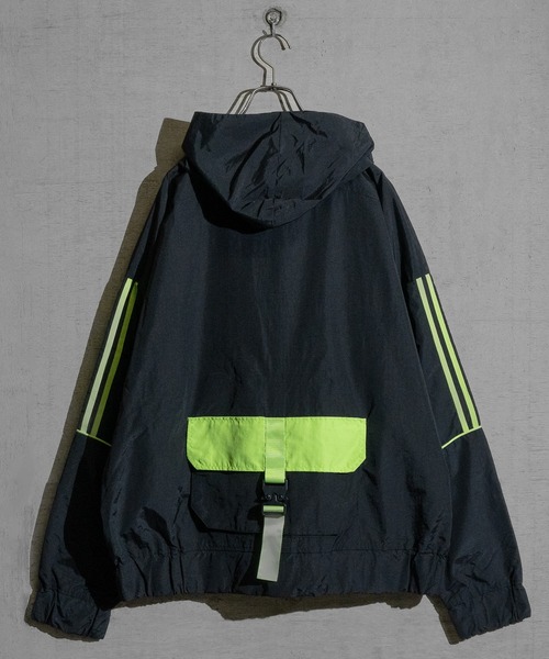 「JOHN'S CLOSET」 ナイロンブルゾン MEDIUM ブラック×ホワイト メンズ_画像3