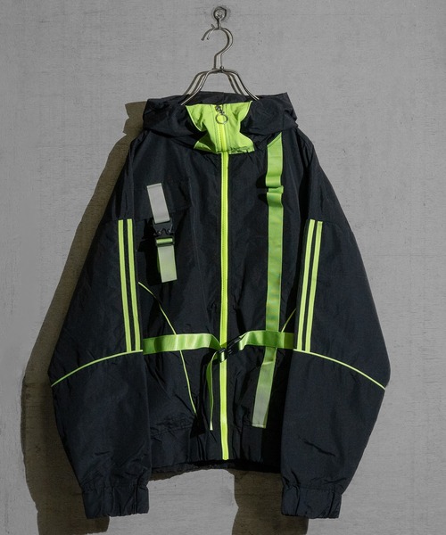 「JOHN'S CLOSET」 ナイロンブルゾン MEDIUM ブラック×ホワイト メンズ_画像6