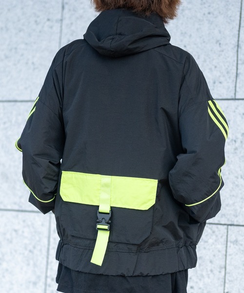 「JOHN'S CLOSET」 ナイロンブルゾン MEDIUM ブラック×ホワイト メンズ_画像8