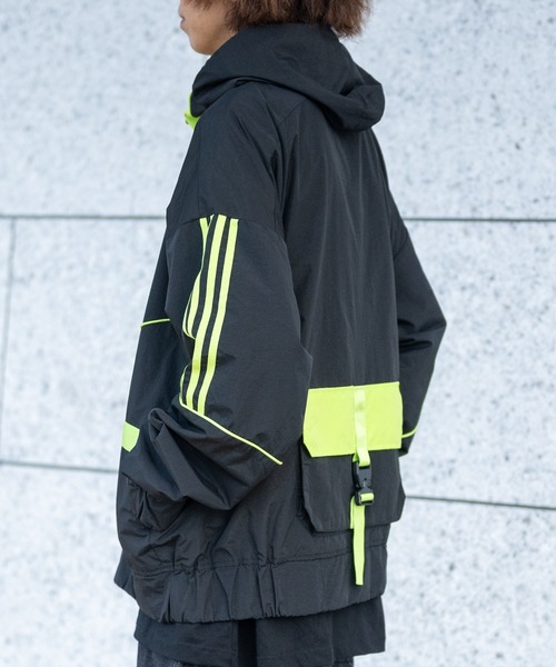 「JOHN'S CLOSET」 ナイロンブルゾン MEDIUM ブラック×ホワイト メンズ_画像9