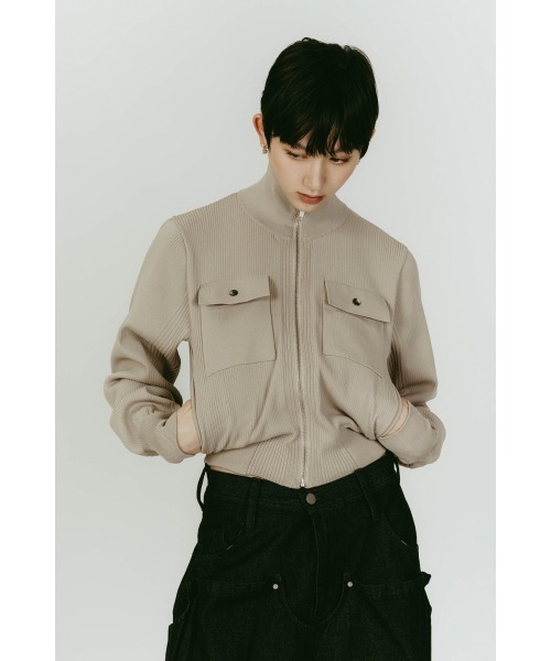 knuth marf ニット トップス Knuth Marf（クヌースマーフ） ニット セーター pocket zip up knit