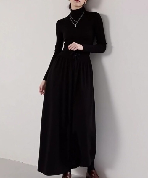 「cammie」 ニットワンピース F ブラック レディース_画像3