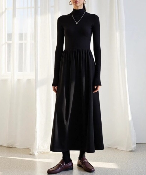 「cammie」 ニットワンピース F ブラック レディース_画像5